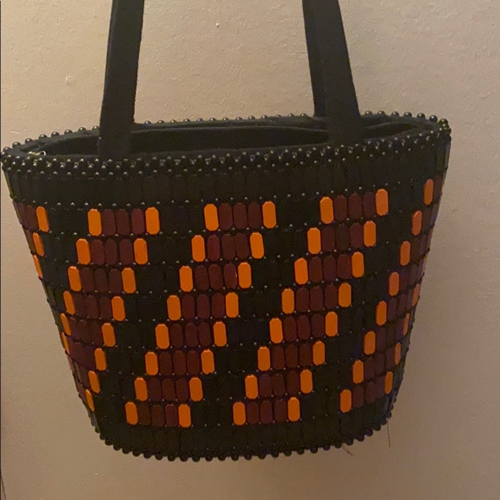 Wood pattern purse